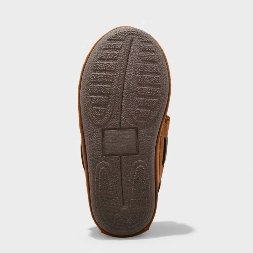 NWT  Boys Cat & Jack Moccasin Slippers - Chestnut